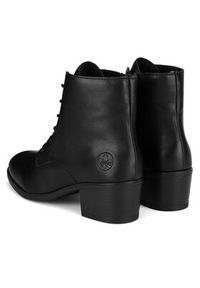 Rieker Trzewiki 73930-00 Czarny. Kolor: czarny. Materiał: materiał #7