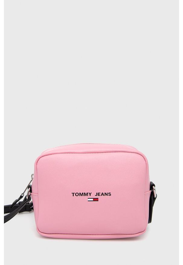 Tommy Jeans torebka AW0AW11635.PPYY kolor różowy. Kolor: różowy. Rodzaj torebki: na ramię