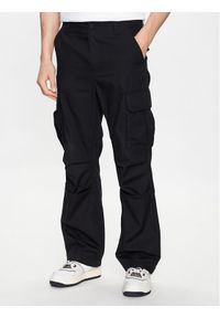 Tommy Jeans Spodnie materiałowe Aiden DM0DM15970 Czarny Baggy Fit. Kolor: czarny. Materiał: bawełna