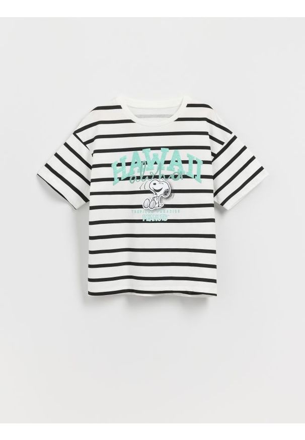 Reserved - T-shirt z nadrukiem Snoopy - wielobarwny. Materiał: bawełna. Wzór: nadruk