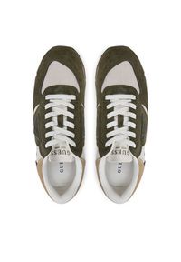 Guess Sneakersy Fano FMFFAN FAB12 Khaki. Kolor: brązowy. Materiał: skóra, zamsz