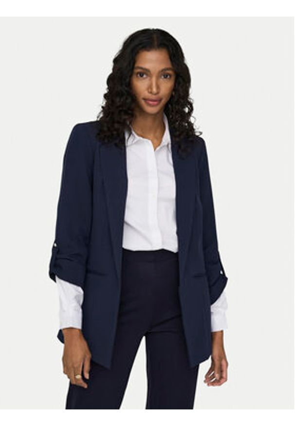 only - ONLY Marynarka Kayle 15218743 Granatowy Regular Fit. Kolor: niebieski. Materiał: syntetyk