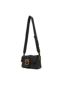Pinko - PINKO Torebka Love One Mini Slouchy Fl Al 25-26 104340 A2OX Czarny. Kolor: czarny. Materiał: skórzane