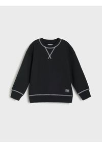 Sinsay - Bluza crewneck - czarny. Kolor: czarny