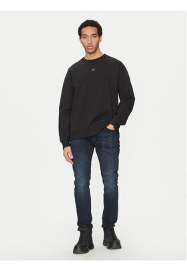 Hugo - HUGO Bluza Dettil 50533689 Czarny Relaxed Fit. Kolor: czarny. Materiał: bawełna