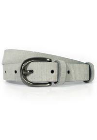 Modini - Srebrny pasek damski KMG - PD13. Kolor: srebrny. Materiał: skóra #1