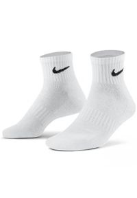 Skarpety Nike Everyday Cushioned Ankle. Kolor: biały. Sport: fitness