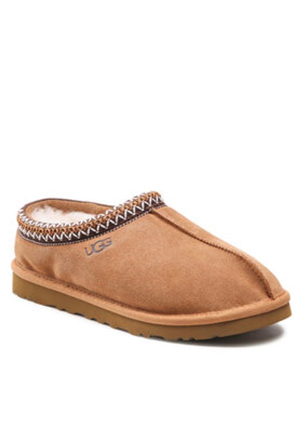 Ugg Kapcie M Tasman 5950 Brązowy. Kolor: brązowy. Materiał: skóra