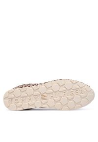 TOMMY HILFIGER - Tommy Hilfiger Sneakersy Bella Monogram Sneaker FW0FW09523 Brązowy. Kolor: brązowy. Materiał: materiał #6