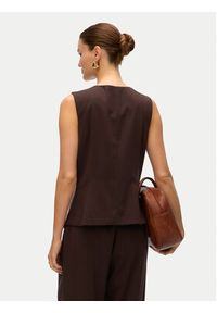 Vero Moda Kamizelka Sigga 10336320 Brązowy Regular Fit. Kolor: brązowy. Materiał: syntetyk, wiskoza #6