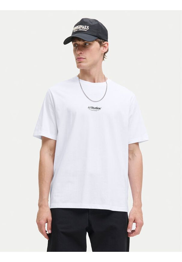 Jack & Jones - Jack&Jones T-Shirt Soho 12278787 Biały Relaxed Fit. Kolor: biały. Materiał: bawełna