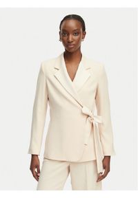 Marella Marynarka Geleda 2613041102 Beżowy Slim Fit. Kolor: beżowy. Materiał: acetat #1