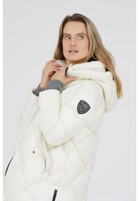 Blauer USA - BLAUER Puchowy płaszcz damski Kay w kolorze ecru, Rozmiar S. Kolor: biały. Materiał: puch, poliamid #3