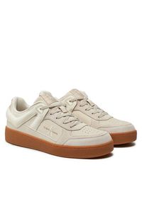 Calvin Klein Jeans Sneakersy Basket Cup Low Laceup Lth Ml Mtr YM0YM00994 Écru. Materiał: materiał