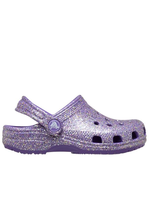 Klapki dziecięce Crocs Classic Fantasy Glitter Clog 212562-510 - fioletowe. Kolor: fioletowy. Sezon: lato