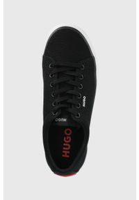 Hugo - HUGO tenisówki Dyer damskie kolor czarny. Nosek buta: okrągły. Zapięcie: sznurówki. Kolor: czarny. Materiał: guma