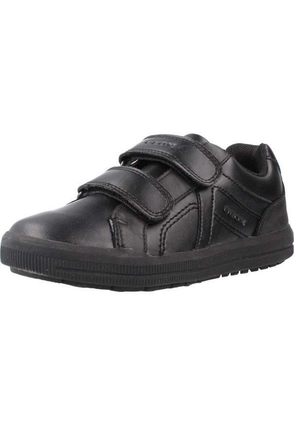Geox - Buty GEOX J ARZACH BOY Czarny. Kolor: czarny. Materiał: syntetyk, tkanina, skóra. Sport: turystyka piesza