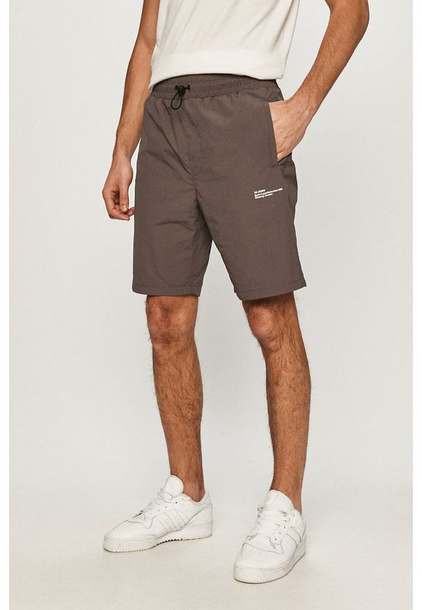 Dr. Denim - Szorty. Okazja: na co dzień. Kolor: szary. Materiał: denim. Wzór: gładki. Styl: casual