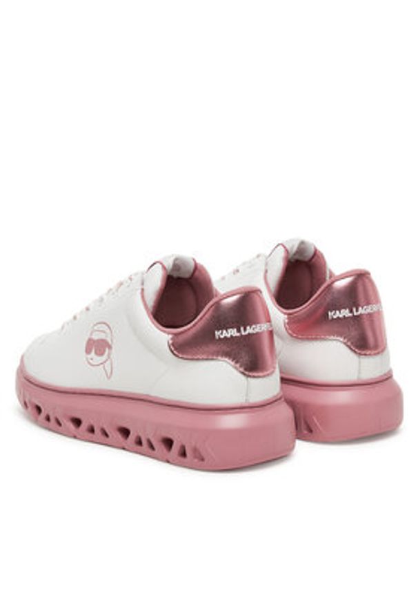 Karl Lagerfeld - KARL LAGERFELD Sneakersy KL64525 Biały. Kolor: biały. Materiał: skóra