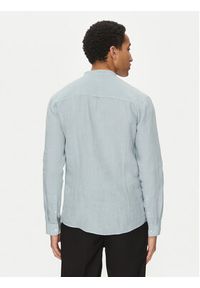 Hugo - HUGO Koszula Elvory 50490740 Błękitny Slim Fit. Kolor: niebieski. Materiał: len #3
