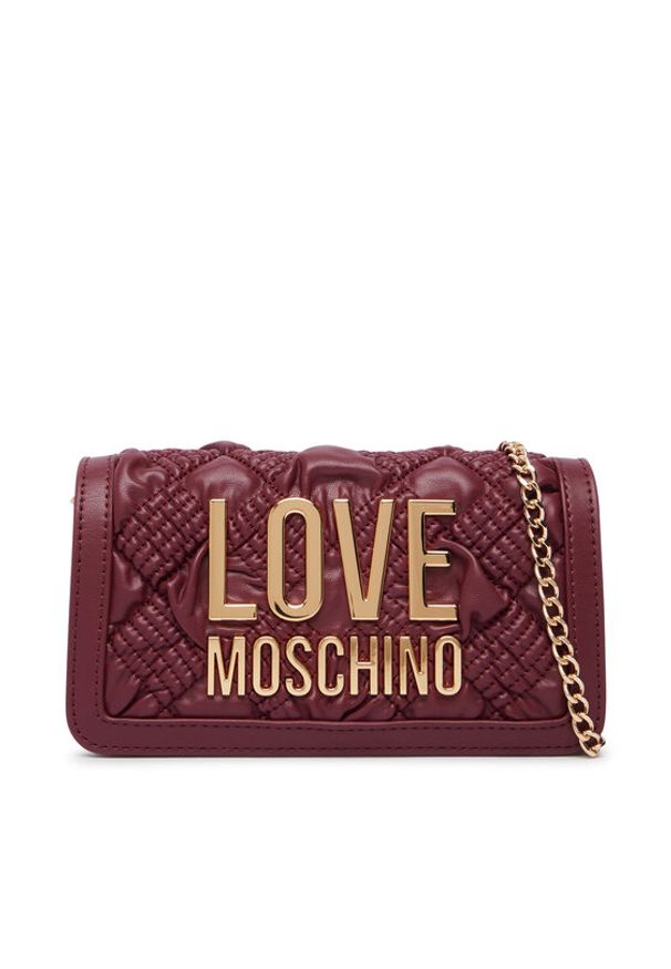 Love Moschino - LOVE MOSCHINO Torebka JC5603PP1PL1055A Bordowy. Kolor: czerwony. Materiał: skórzane