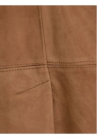 MAX&Co. Spódnica skórzana Guelfi 2526406011200 Brązowy Straight Fit. Kolor: brązowy. Materiał: skóra