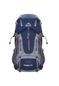 SPRINGOS - Plecak trekkingowy 60 L Springos z osłoną przeciwdeszczową. Kolor: niebieski. Styl: sportowy