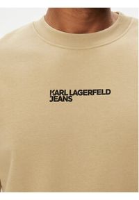 Karl Lagerfeld Jeans Bluza 241D1807 Beżowy Regular Fit. Kolor: beżowy. Materiał: bawełna #5