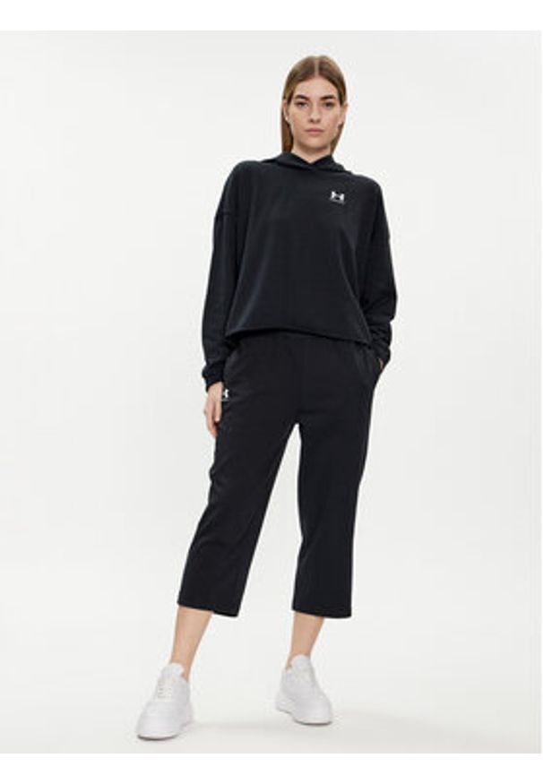 Under Armour Bluza Ua Rival Terry Os Hoodie 1382736-001 Czarny Loose Fit. Kolor: czarny. Materiał: bawełna