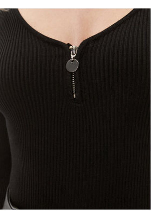 Morgan Sweter 232-MBANZA Czarny Slim Fit. Kolor: czarny. Materiał: wiskoza