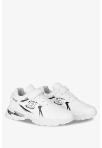 Casu - Białe buty sportowe na rzep casu 23-10-21-m. Zapięcie: rzepy. Kolor: biały