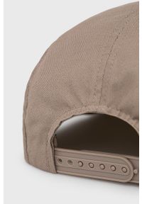 Jack & Jones czapka bawełniana kolor beżowy z aplikacją. Kolor: beżowy. Materiał: bawełna. Wzór: aplikacja #4