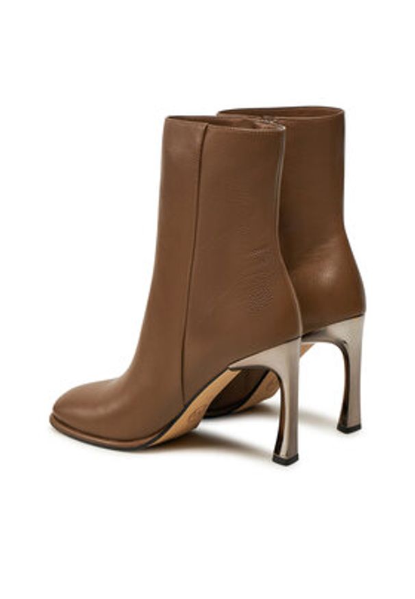 MICHAEL Michael Kors Botki Kelsea Leather Boot 40F4KLHE5L Brązowy. Kolor: brązowy. Materiał: skóra