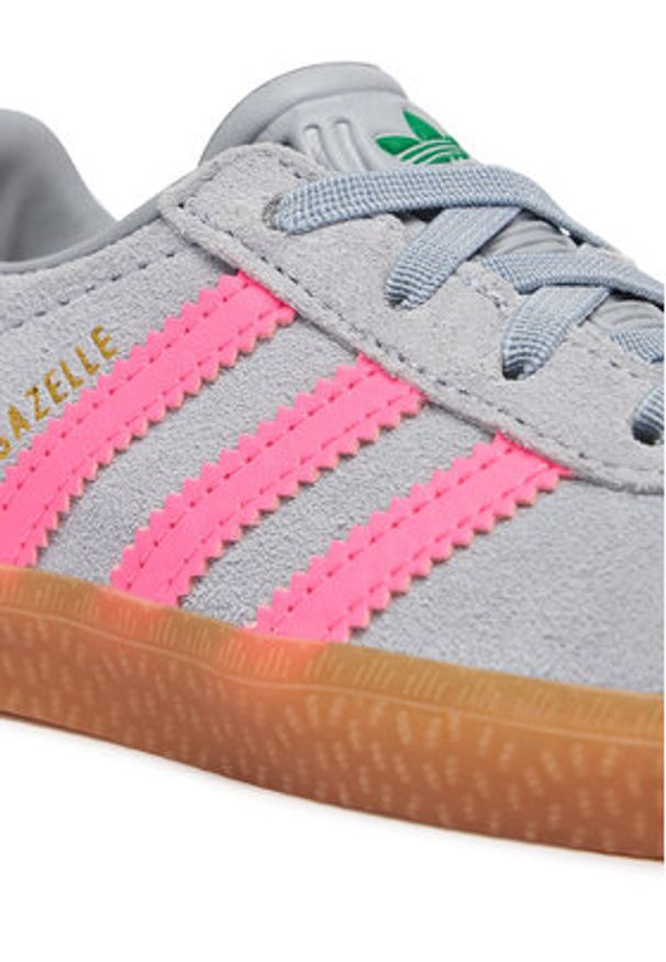Adidas - adidas Sneakersy Gazelle Comfort Closure Elastic Laces IH6477 Szary. Kolor: szary. Materiał: zamsz, skóra. Model: Adidas Gazelle