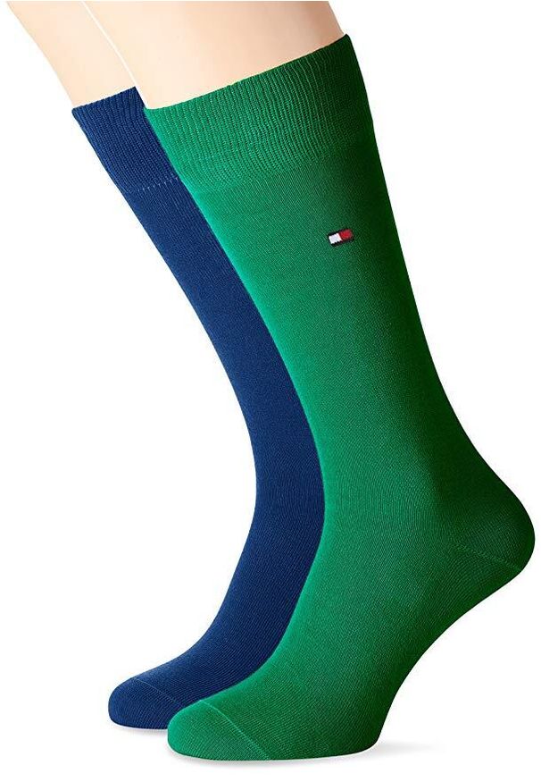 ZEAGLE - Męskie Skarpetki Klasyczne Tommy Hilfiger 43-46 Bawełniane. Kolor: fioletowy. Materiał: elastan, poliamid, bawełna