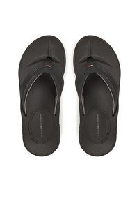 TOMMY HILFIGER - Tommy Hilfiger Japonki Molded Hilfiger Beach Sandal FM0FM05361 Czarny. Kolor: czarny. Materiał: skóra #5