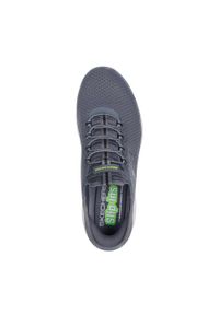 skechers - Męskie SUMMITS HIGH RANGE Slip-On Ciemnoszary. Zapięcie: bez zapięcia. Kolor: szary. Materiał: materiał