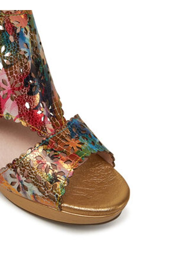 Laura Vita Sandały Hicao 0423 Kolorowy. Materiał: skóra. Wzór: kolorowy