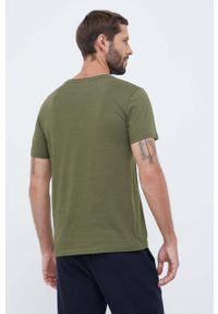 TOMMY HILFIGER - Tommy Hilfiger t-shirt lounge bawełniany kolor zielony melanżowy. Kolor: zielony. Materiał: bawełna. Długość rękawa: krótki rękaw. Długość: krótkie. Wzór: melanż. Styl: klasyczny #5