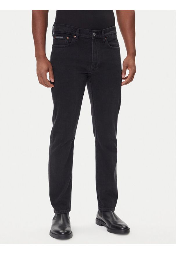 Calvin Klein Jeansy LV04RD902G Czarny Slim Fit. Kolor: czarny