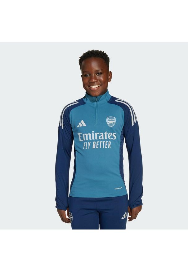 Adidas - Bluza Arsenal Tiro 25 Competition Training Kids. Kolor: niebieski. Materiał: dresówka. Sport: piłka nożna