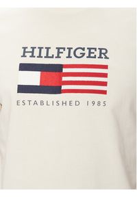 TOMMY HILFIGER - Tommy Hilfiger T-Shirt American Monotype MW0MW39843 Écru Regular Fit. Materiał: bawełna