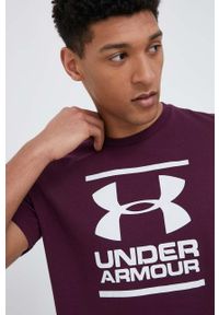 Under Armour t-shirt funkcyjny kolor fioletowy z nadrukiem 1326849-101. Kolor: fioletowy. Materiał: dzianina. Wzór: nadruk #2