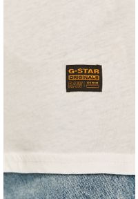 G-Star RAW - G-Star Raw - T-shirt. Okazja: na co dzień. Kolor: biały. Materiał: bawełna, dzianina. Wzór: gładki. Styl: casual #5