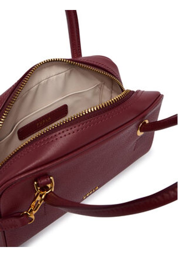 Furla Torebka Poppy Mini WE00915 BX4573 CN 4908S Czerwony ciemny. Kolor: czerwony. Materiał: skórzane