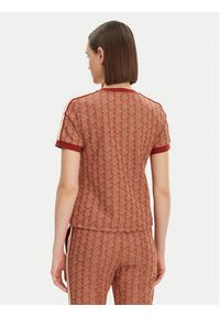 Lacoste T-Shirt TF3244 Pomarańczowy Slim Fit. Kolor: pomarańczowy. Materiał: syntetyk, bawełna #3