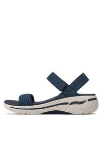 skechers - Skechers Sandały Go Walk Arch Fit Sandal-Polished 140264/NVY Granatowy. Kolor: niebieski. Materiał: materiał