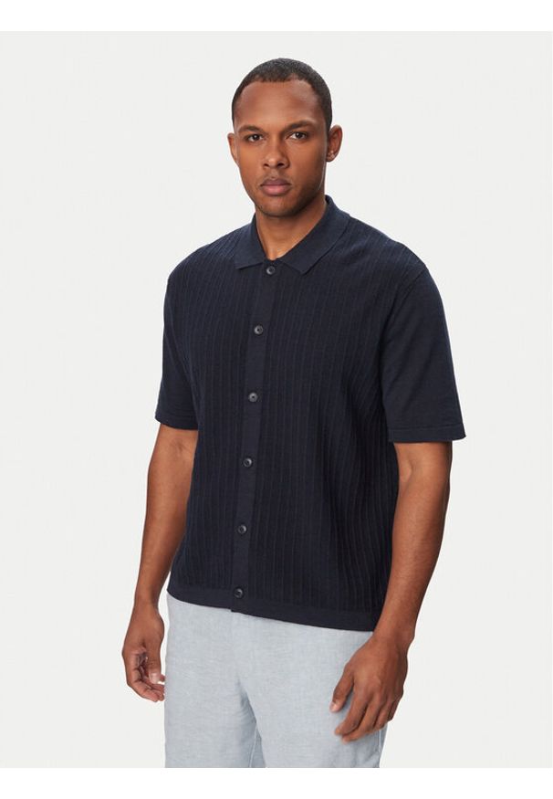 BOSS Koszula Amicino 50558725 Granatowy Regular Fit. Kolor: niebieski. Materiał: bawełna