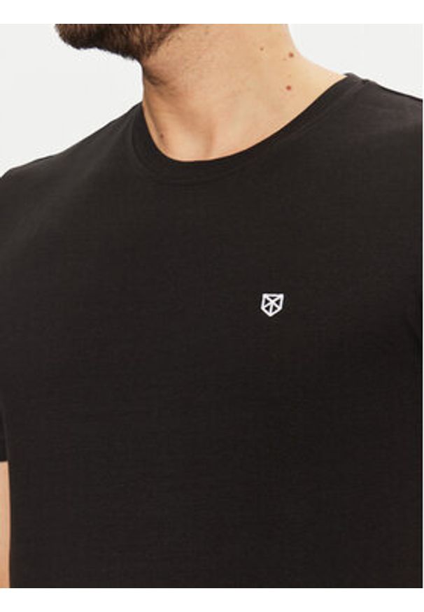 Jack & Jones Komplet 5 t-shirtów Brody 12190468 Czarny Regular Fit. Kolor: czarny. Materiał: bawełna