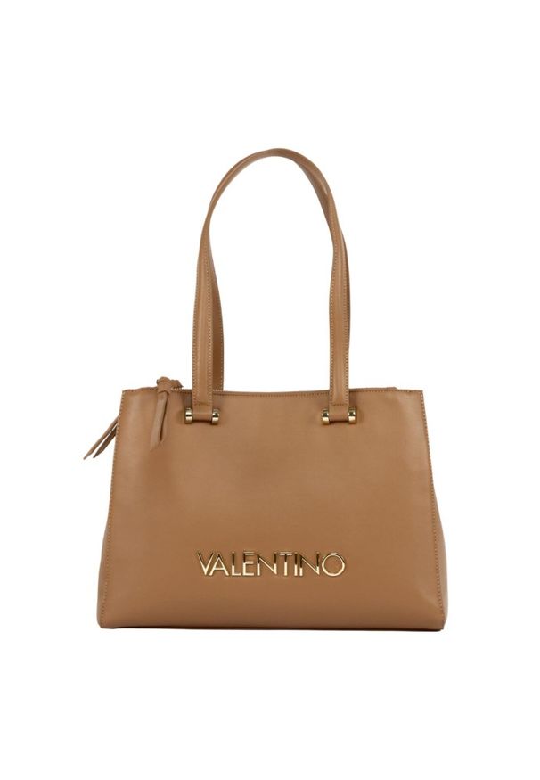Valentino by Mario Valentino - VALENTINO Brązowa shopperka Caprice Shopping. Kolor: brązowy. Materiał: skórzane